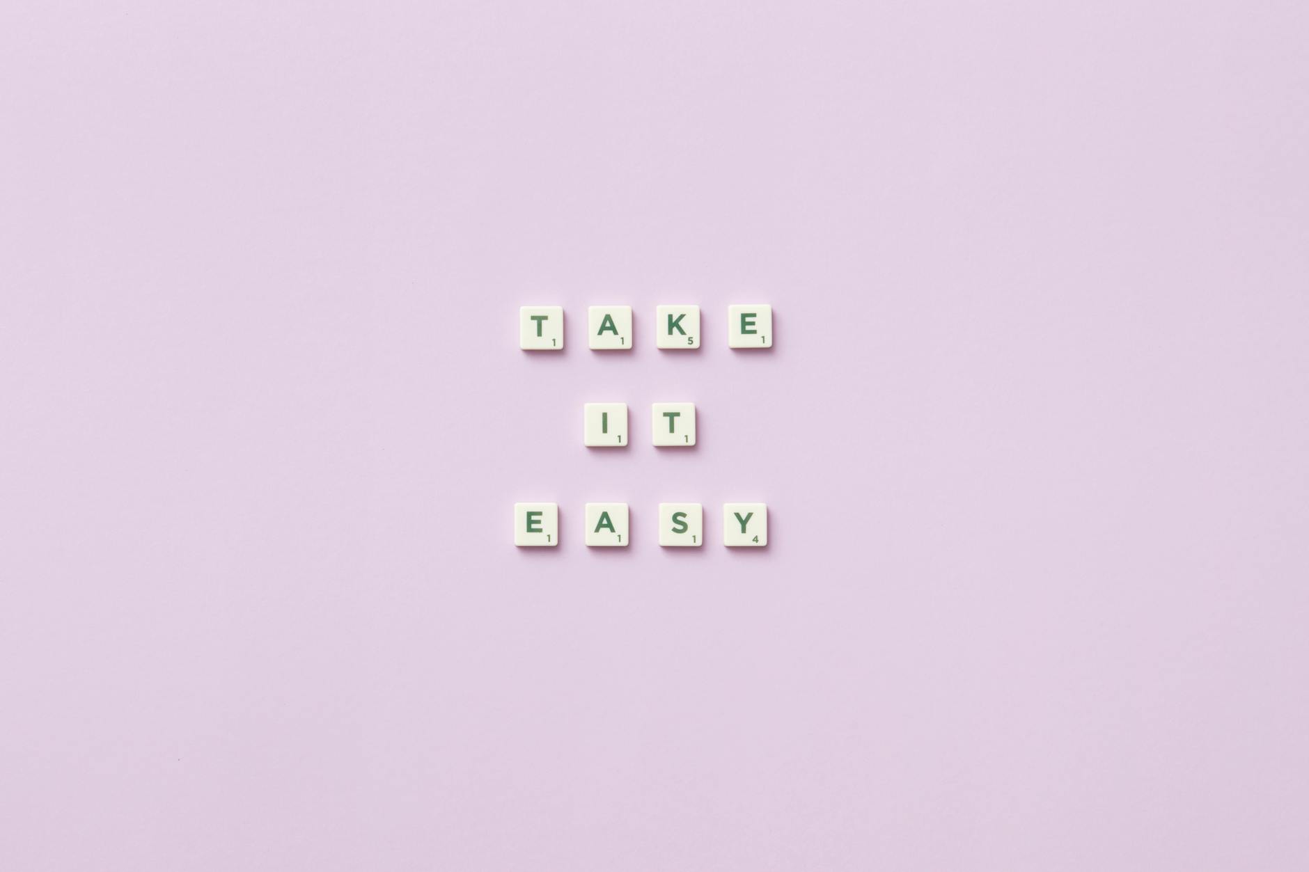 advice text on a lilac background
